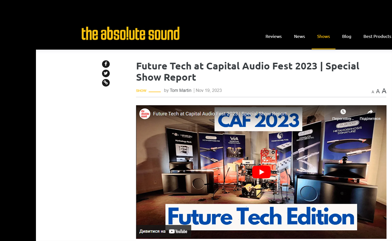 Future Tech at Capital Audio Fest 2023 Bacheaudio 002 speakers